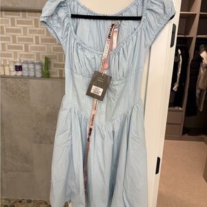 House of CB Sky Blue Gathered Dress